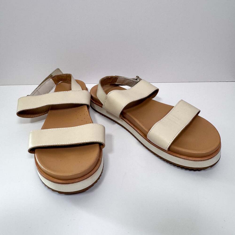 Nisolo Women Go-To Sandal Size 9 Minimal Summer Leather Casual Strappy Off White